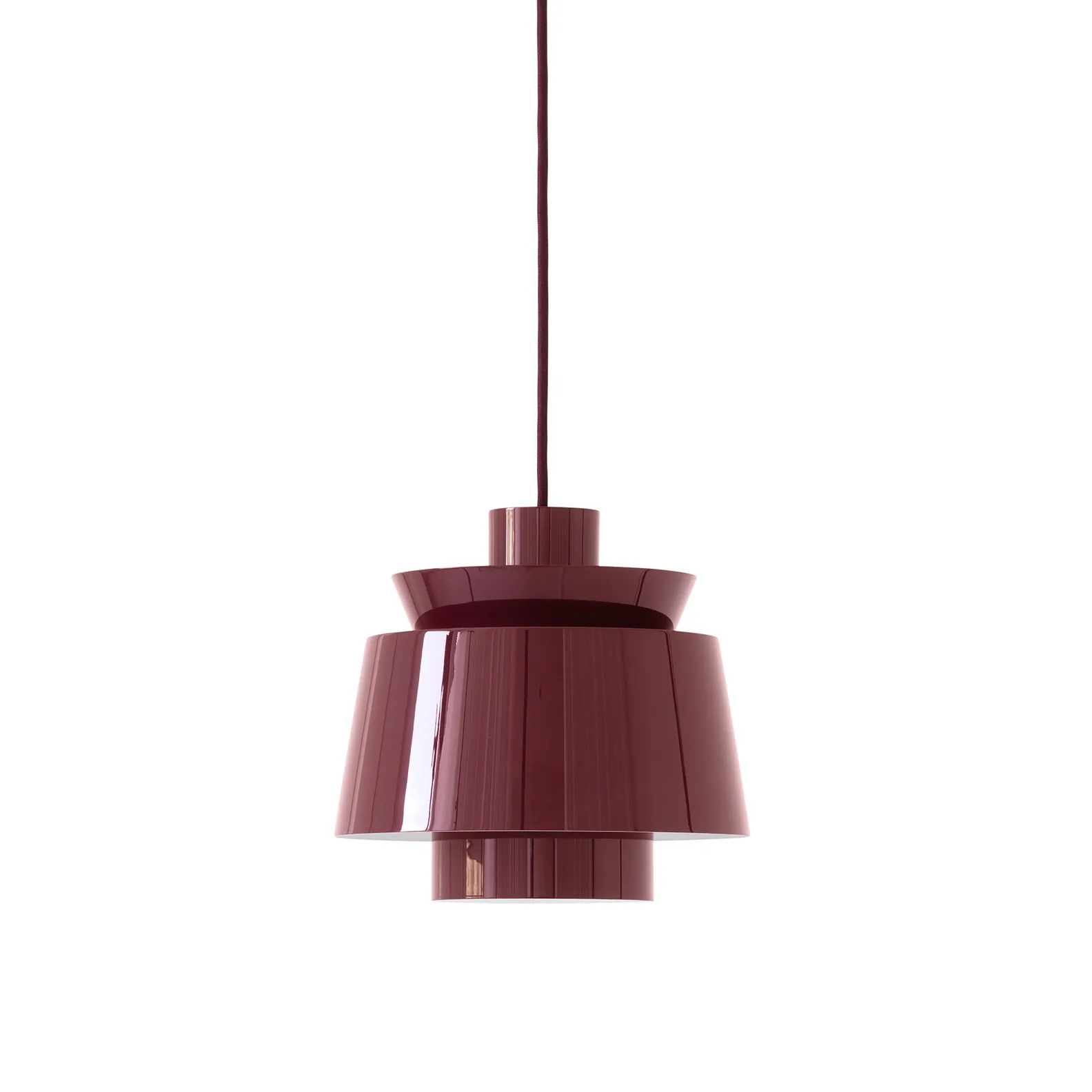 Utzon JU1 lamp, Dark burgundy, Ø22 cm &Tradition