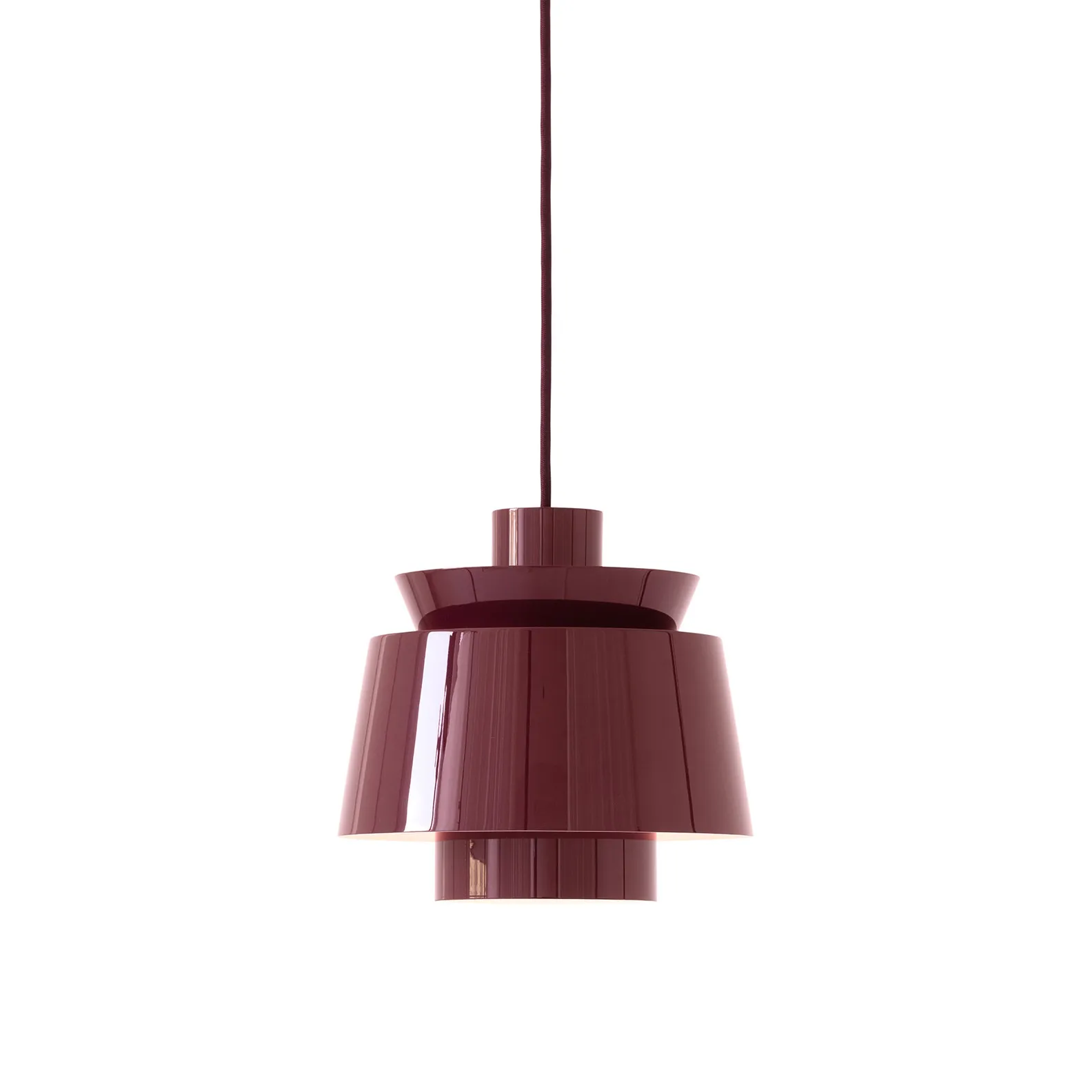Utzon JU1 lamp, Dark burgundy, Ø22 cm &Tradition