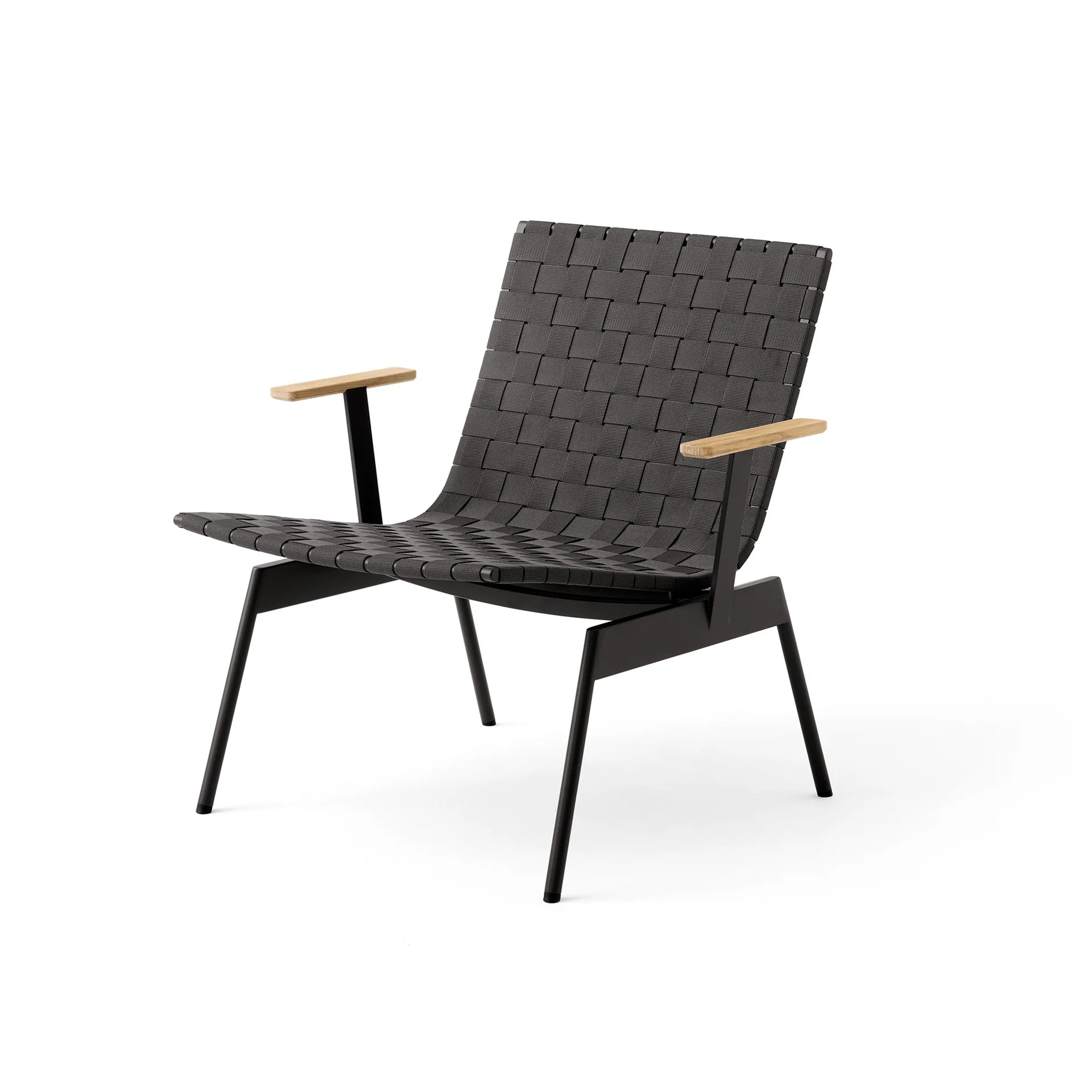 Ville Outdoor AV45 loungestoel met armleuningen., Warm black &Tradition