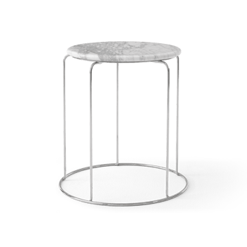 Wire Stool VP11 bovenblad Ø38 cm - Marmer Bianco Carrara - &Tradition
