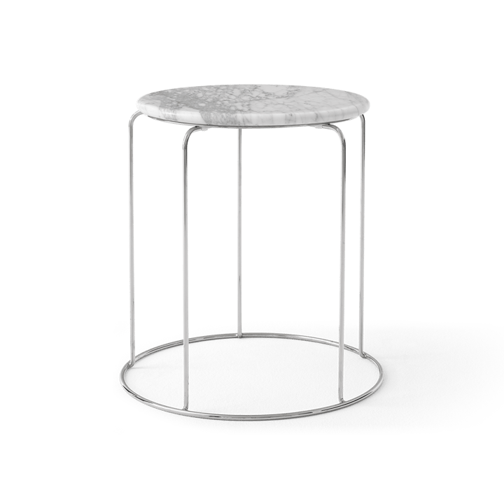 Wire Stool VP11 bovenblad Ø38 cm, Marmer Bianco Carrara &Tradition