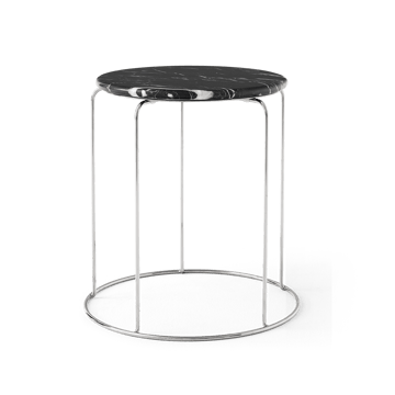Wire Stool VP11 bovenblad Ø38 cm - Marmer Nero Marquina - &Tradition