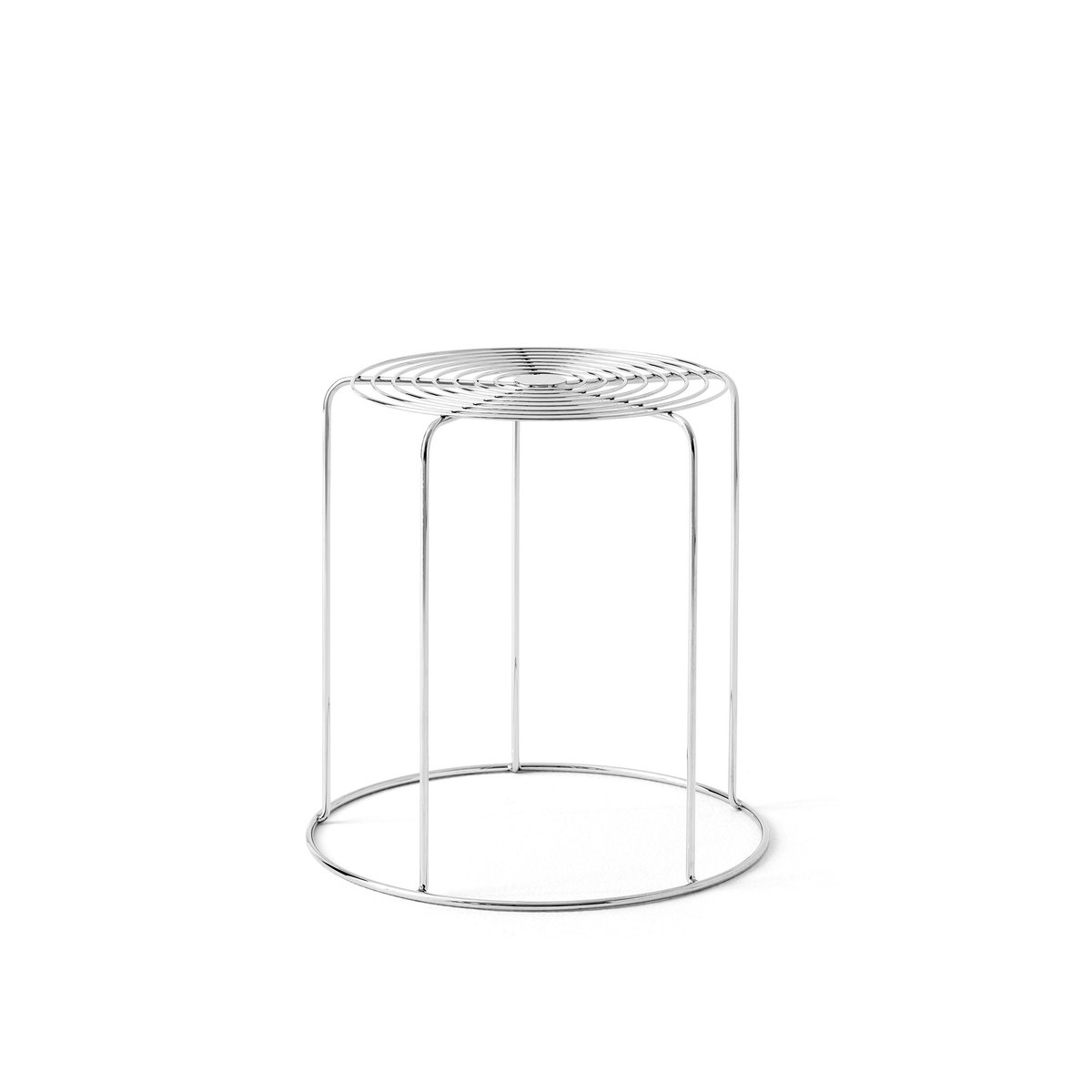 &Tradition Wire VP11 kruk Stainless steel | Scandinavisch Interieur | Krukjes & Poefs | Zilverkleurig