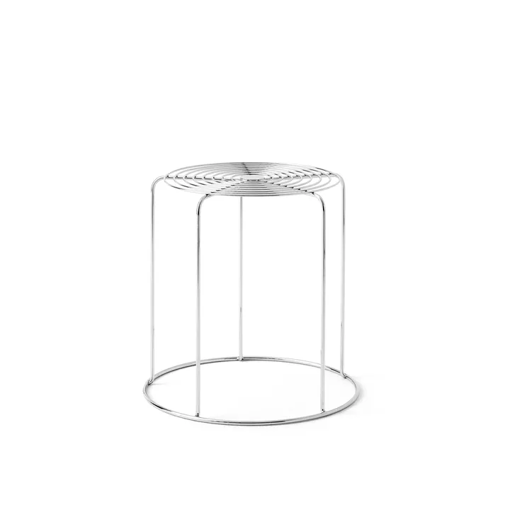 Wire VP11 ronde kruk - Stainless steel, Ø44x42 cm - &Tradition