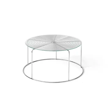 Wire VP17 salontafel - roestvrij staal-glas, Ø74x36 cm - &Tradition