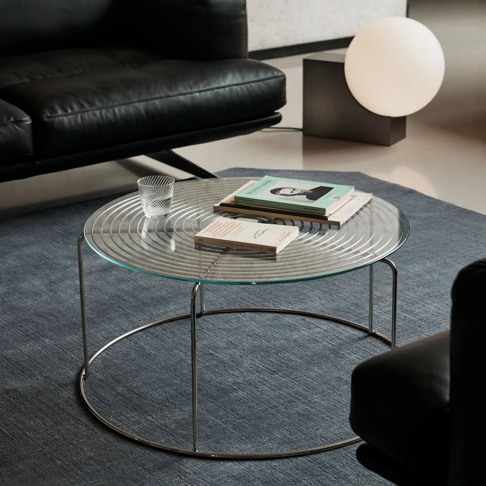 Wire VP17 salontafel, roestvrij staal-glas, Ø74x36 cm &Tradition