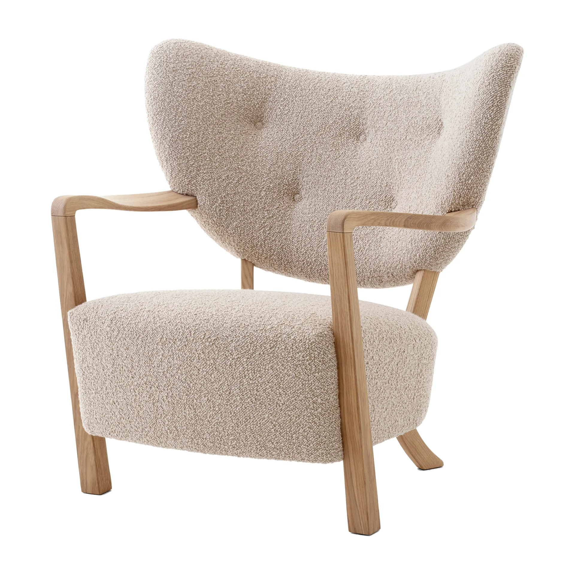 Wulff Lounge Chair ATD2 fauteuil, Geolied eikenhout-Karakorum &Tradition