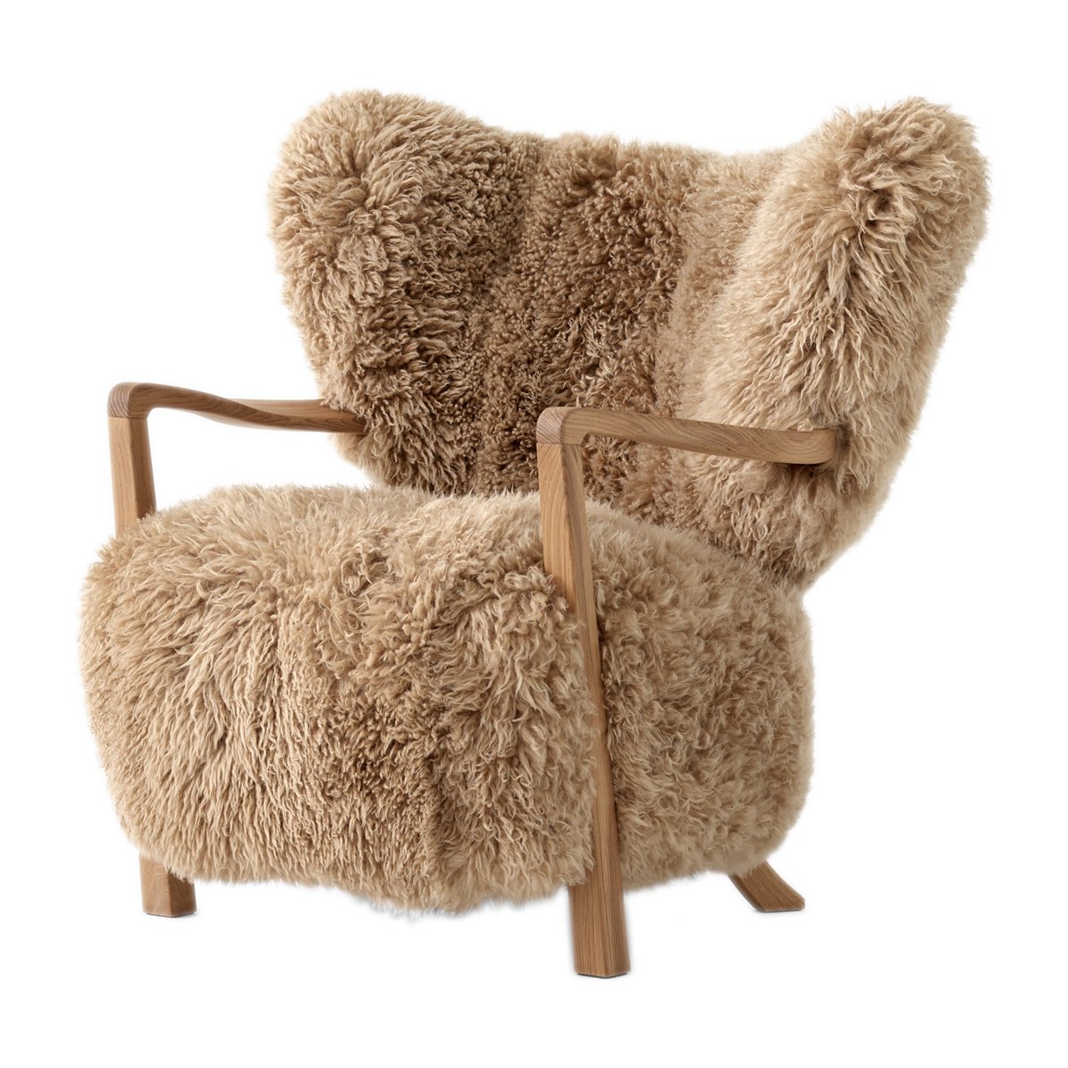 &Tradition Wulff Lounge Chair ATD2 fauteuil Geolied eikenhout-Sheepskin honey
