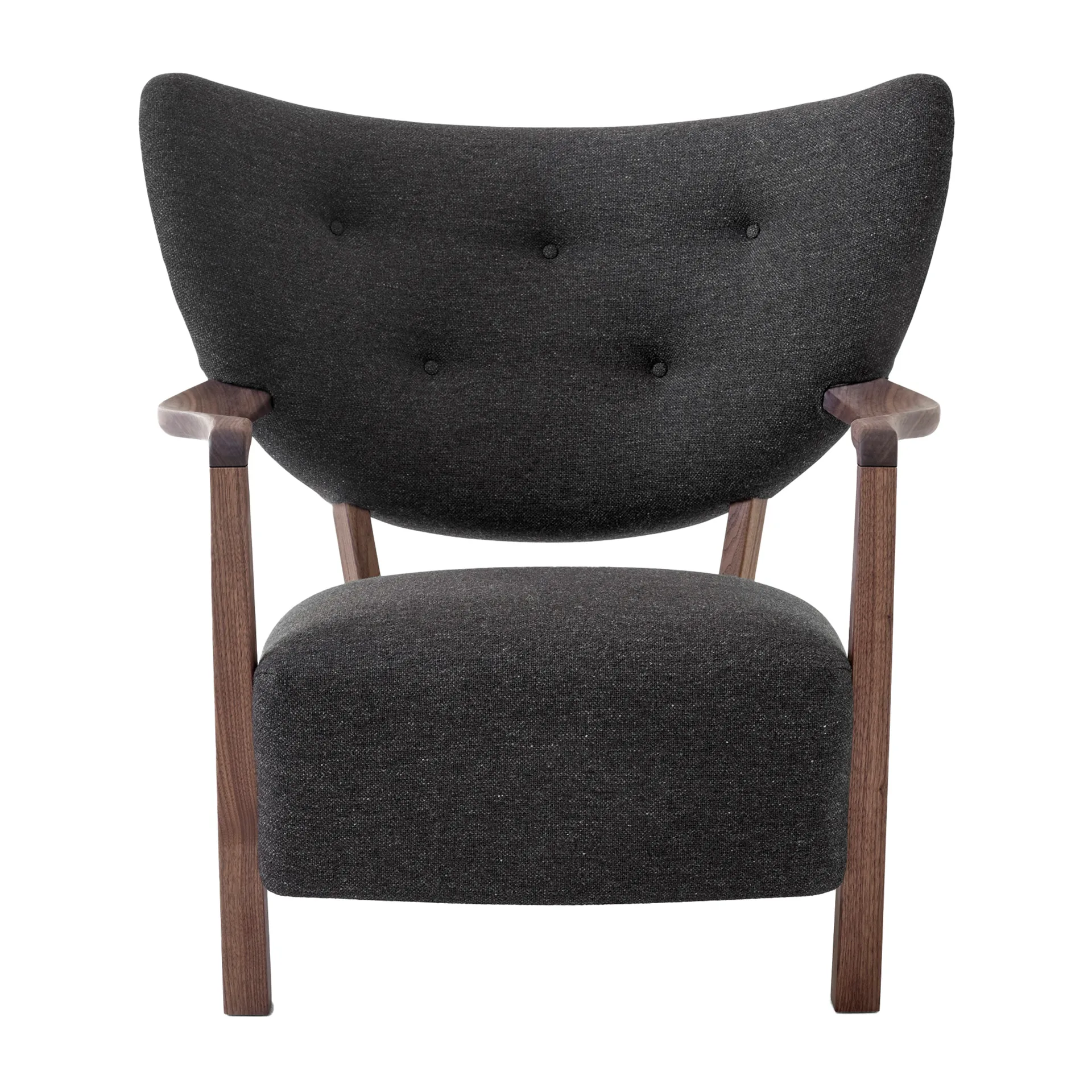 Wulff Lounge Chair ATD2 fauteuil, Geolied walnoot-Hallingdal &Tradition
