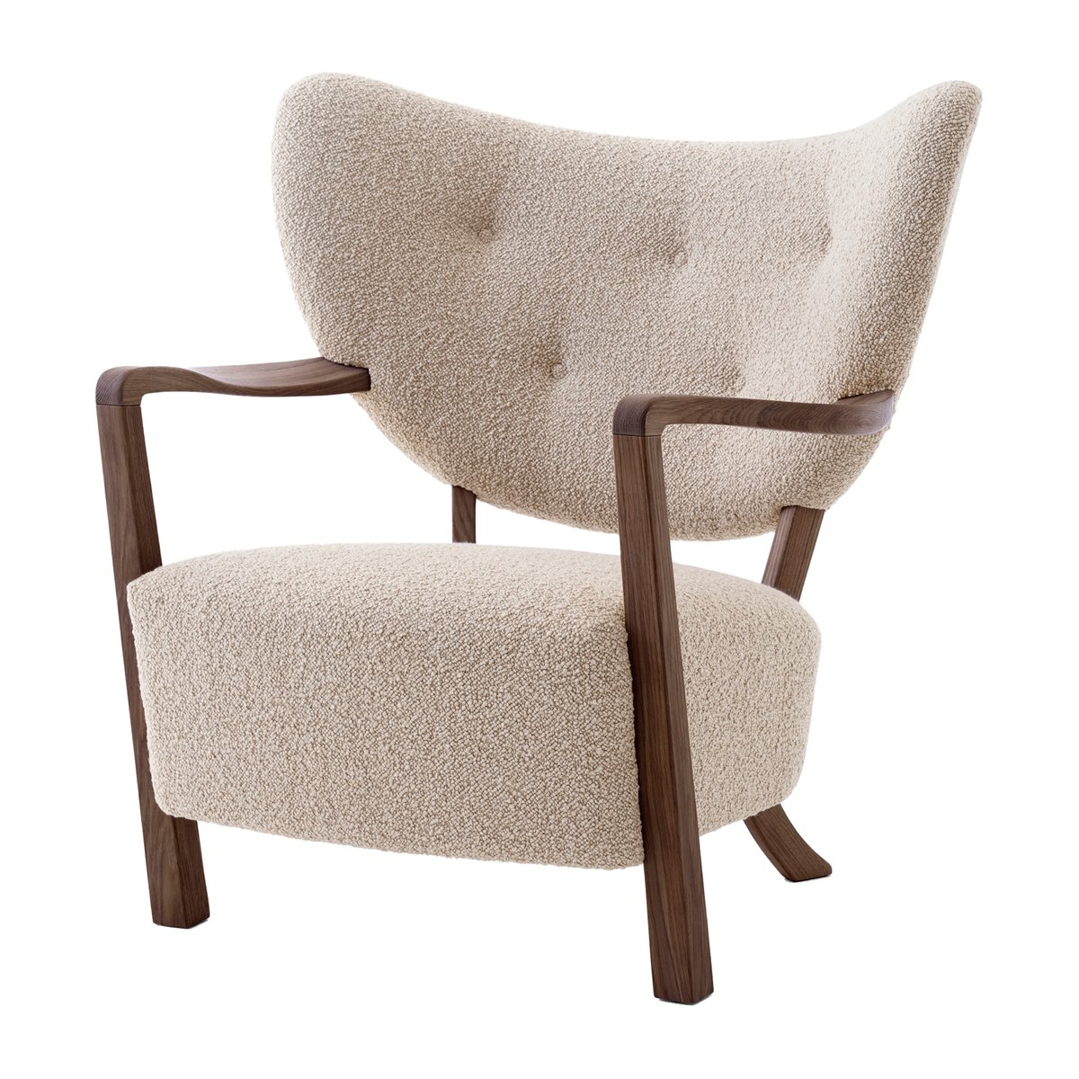 &Tradition Wulff Lounge Chair ATD2 fauteuil Geolied walnoot-Karakorum