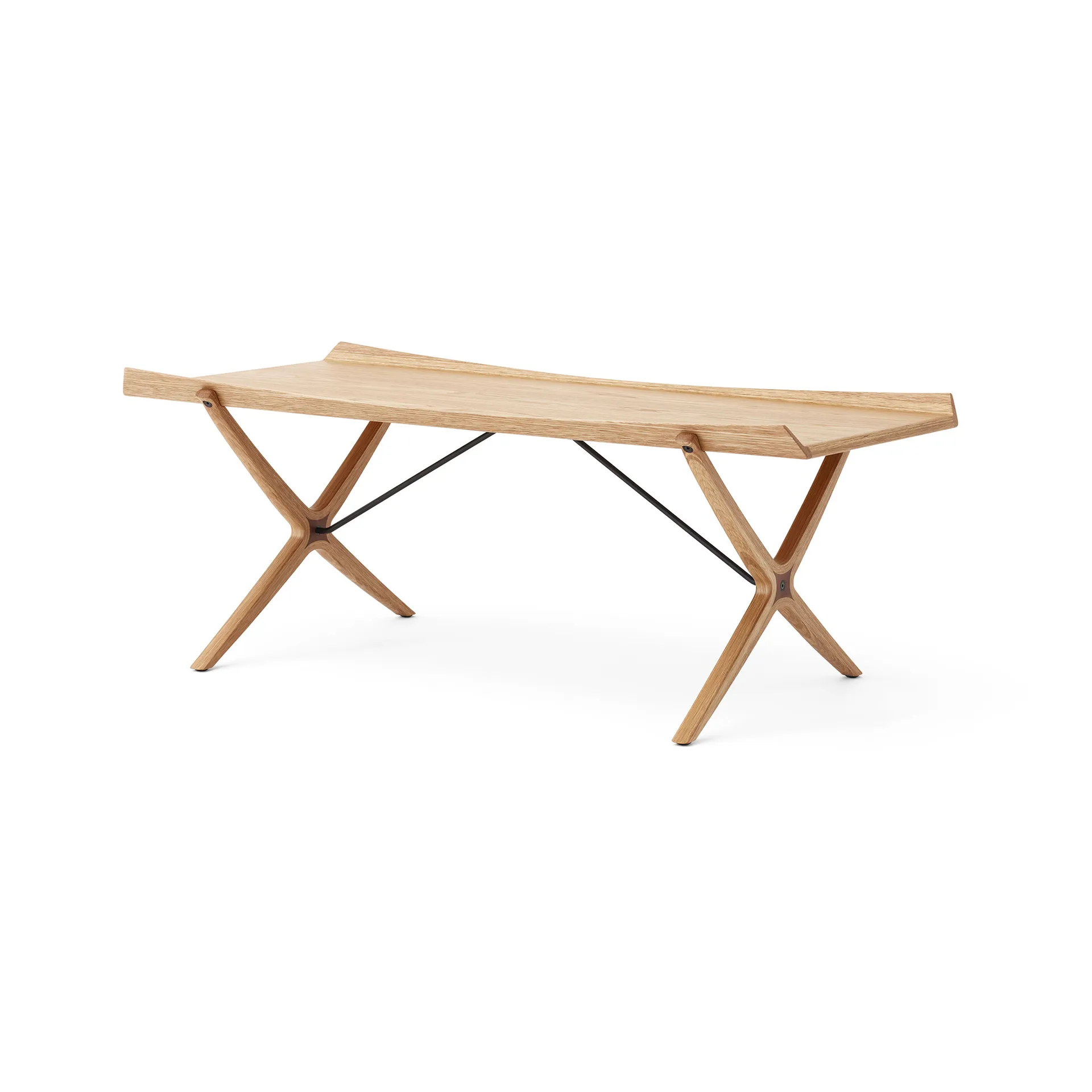 X HM13 salontafel 61x120 cm, Lacquered oak-walnut inserts &Tradition