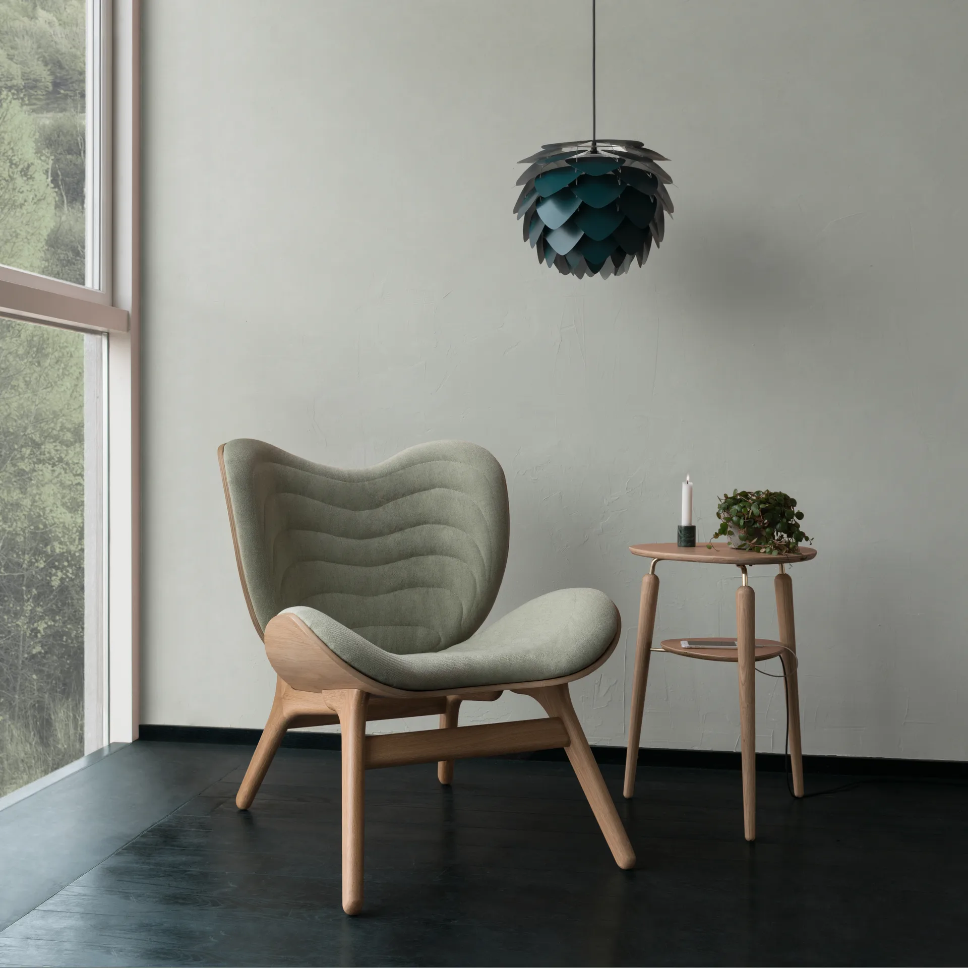 Aluvia lamp petrol blue, Mini Ø40 cm Umage