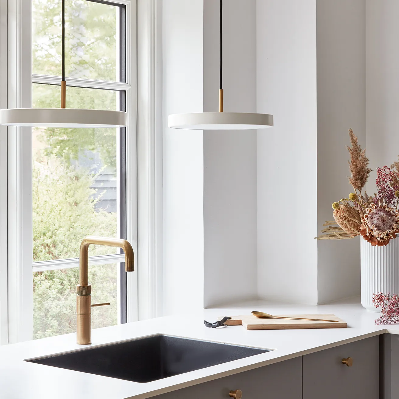 Asteria Mini plafondlamp, Pearl white Umage