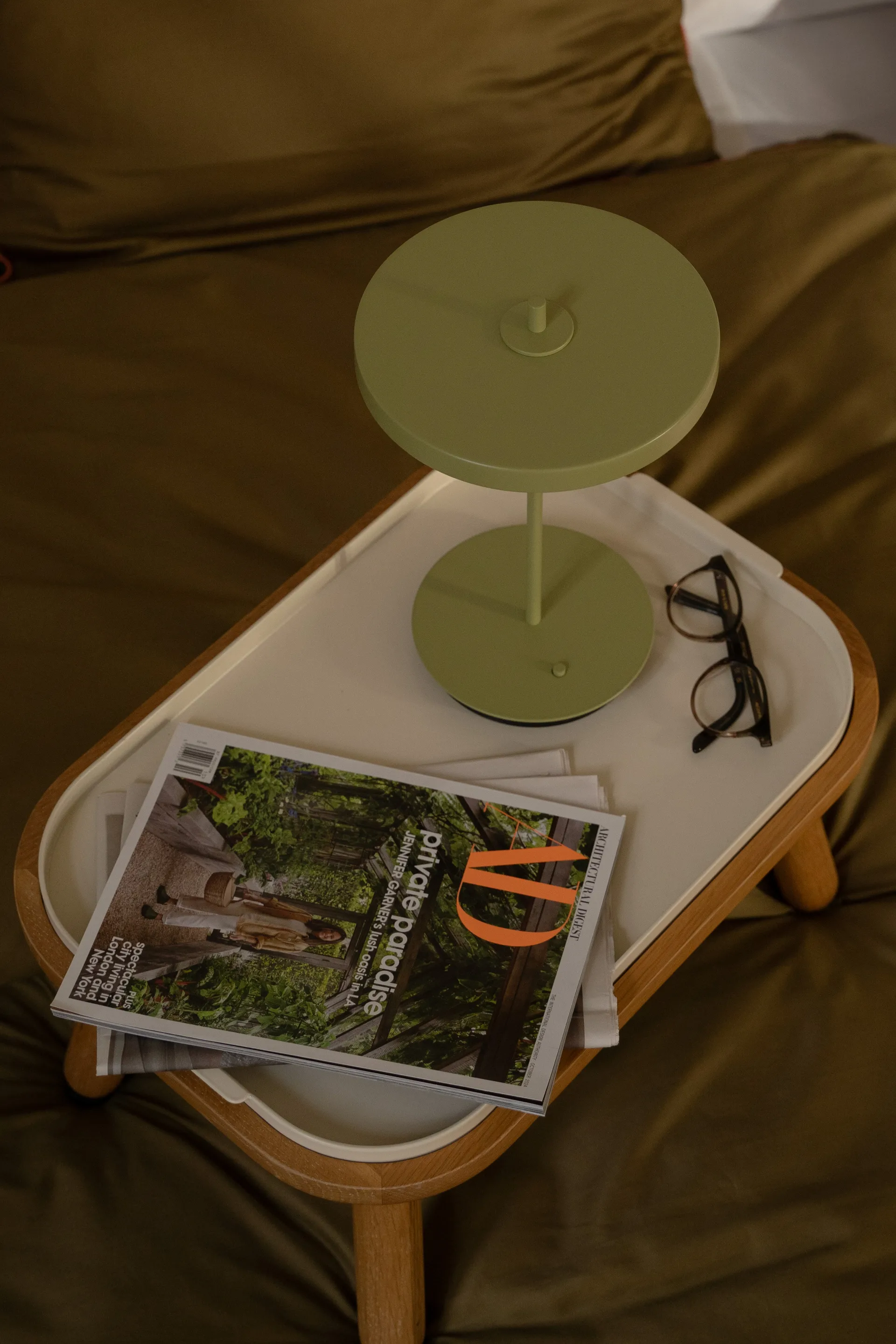 Asteria Move draagbare tafellamp, Monochrome-leaf Umage