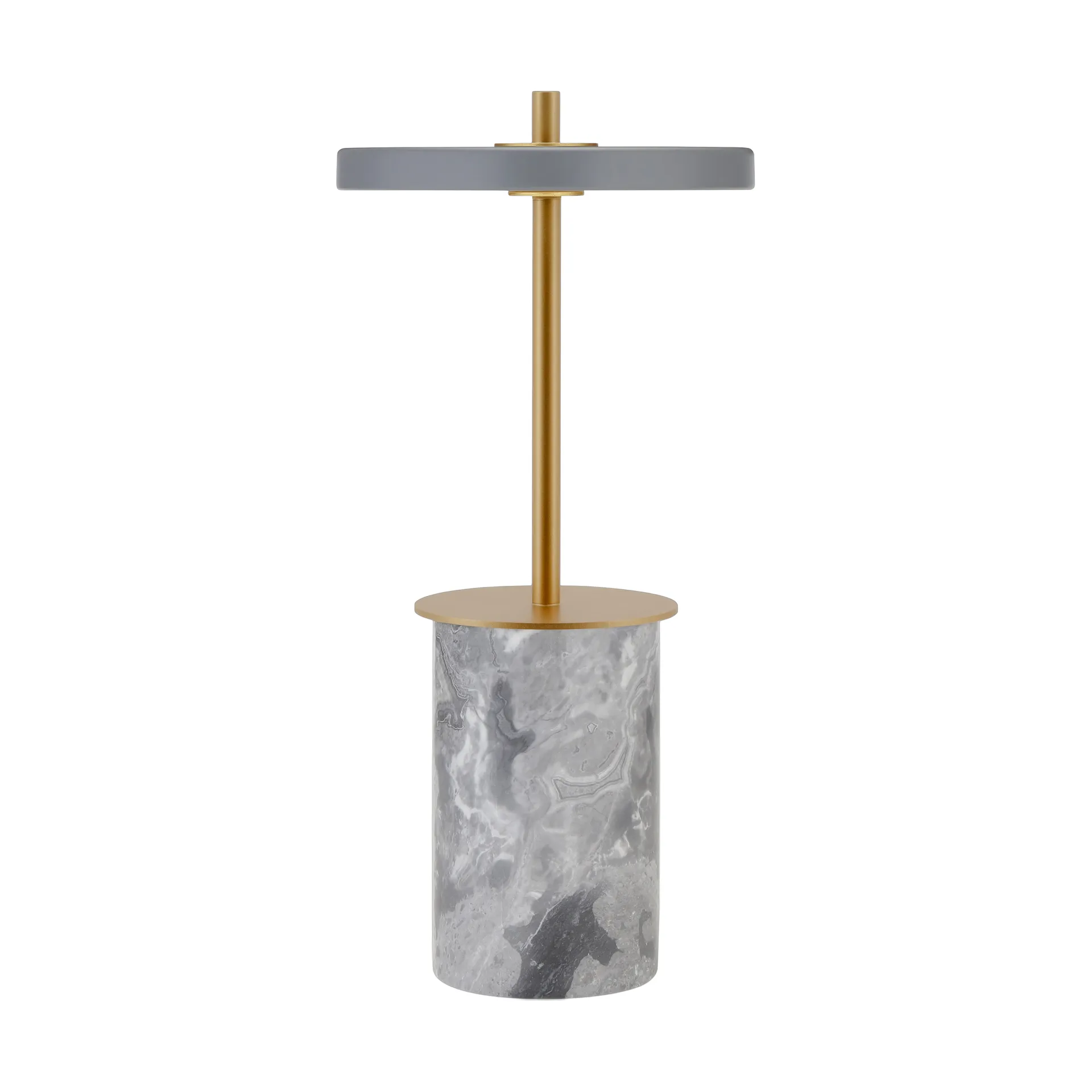 Asteria Move Mini tafellamp Ø12x25,5 cm, Grey Marble-brass Umage
