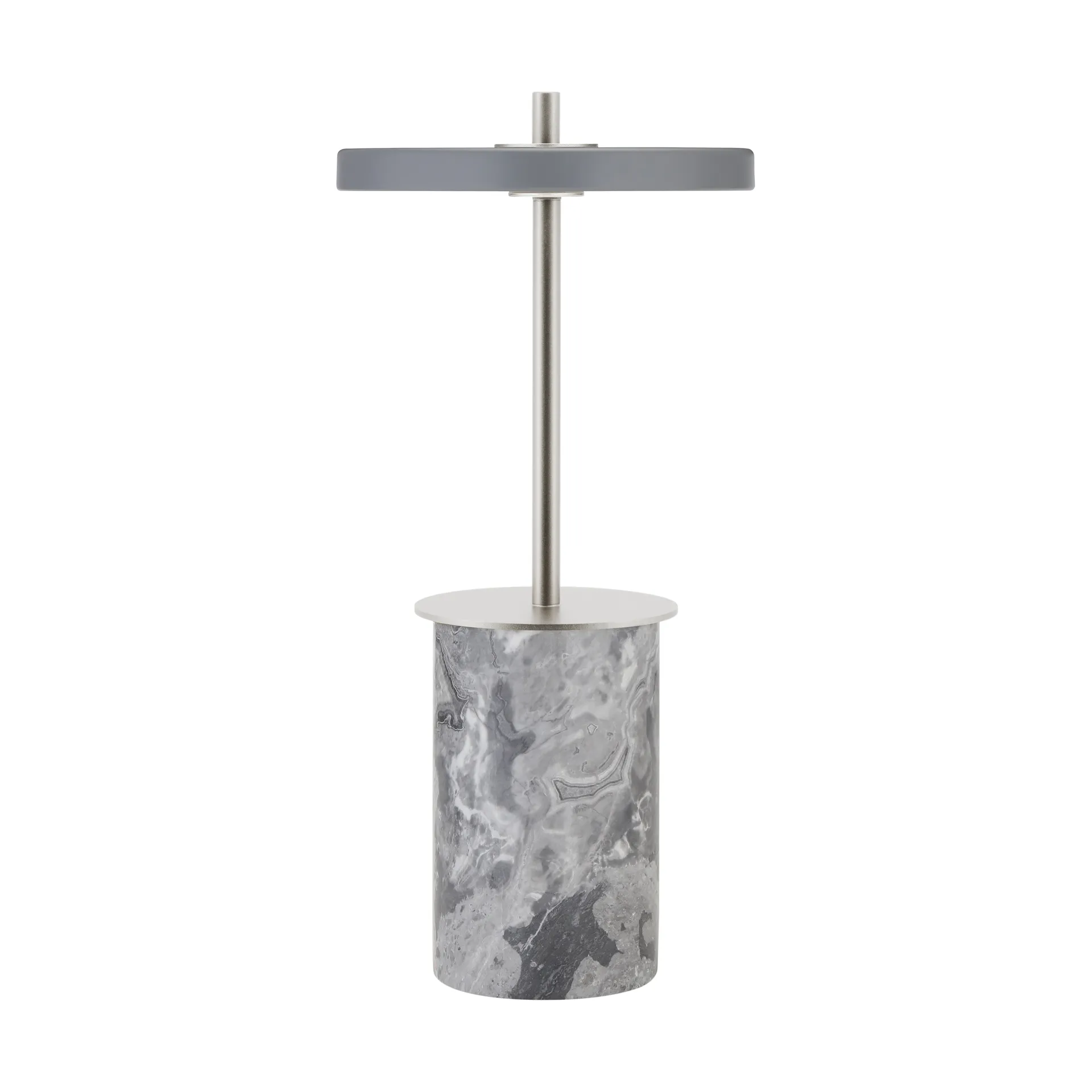 Asteria Move Mini tafellamp Ø12x25,5 cm, Grey Marble-staal Umage