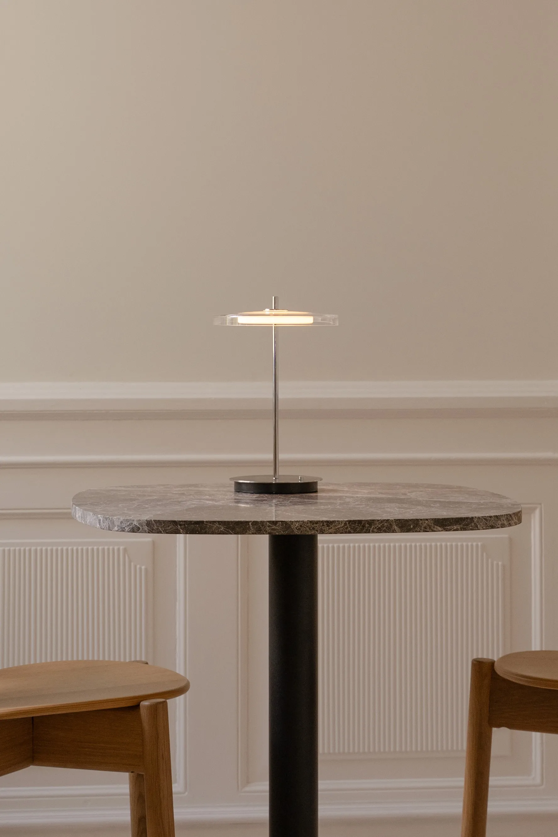 Asteria Move tafellamp, Glas Gepolijst staal Umage