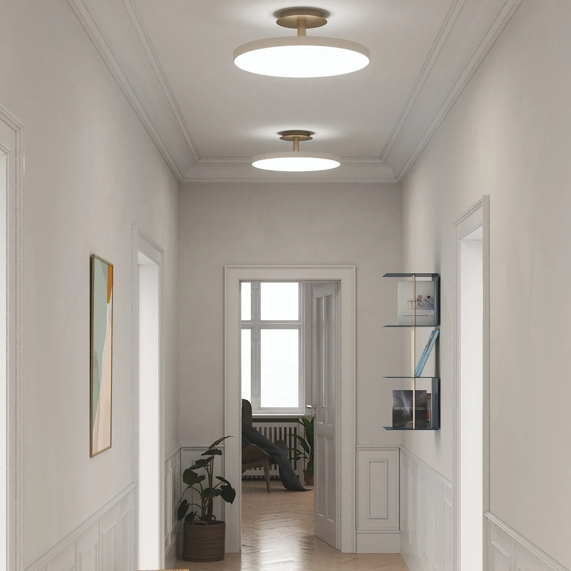 Asteria Up plafondlamp large, Pearl white Umage