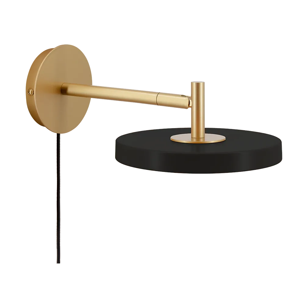 Asteria Wall short wandlamp, Zwart Umage