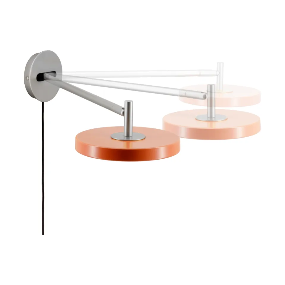 Asteria Wall wandlamp, Long, Nuance orange-chrome Umage