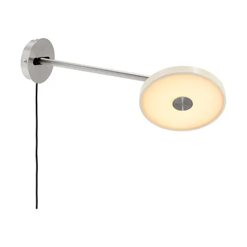 Asteria Wall wandlamp - Long, Pearl white-chrome - Umage