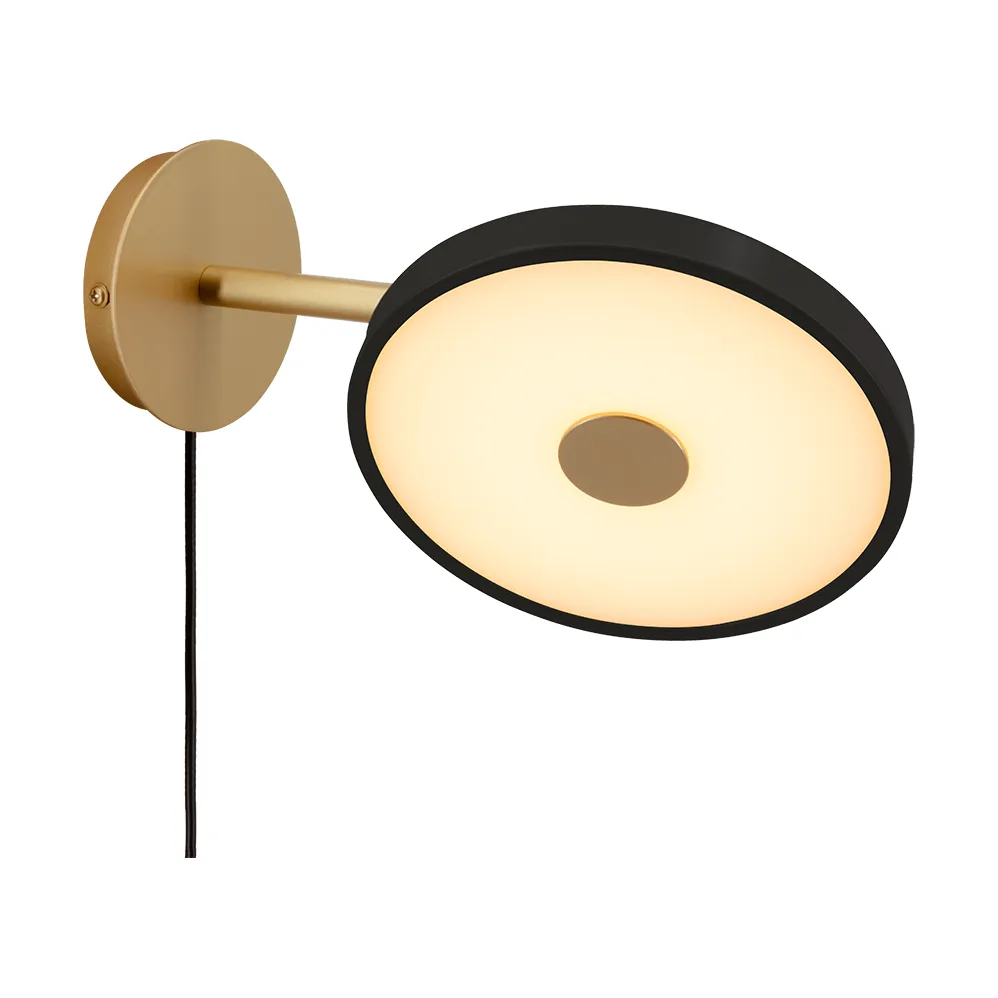 Asteria Wall wandlamp, Short, Black-brass Umage