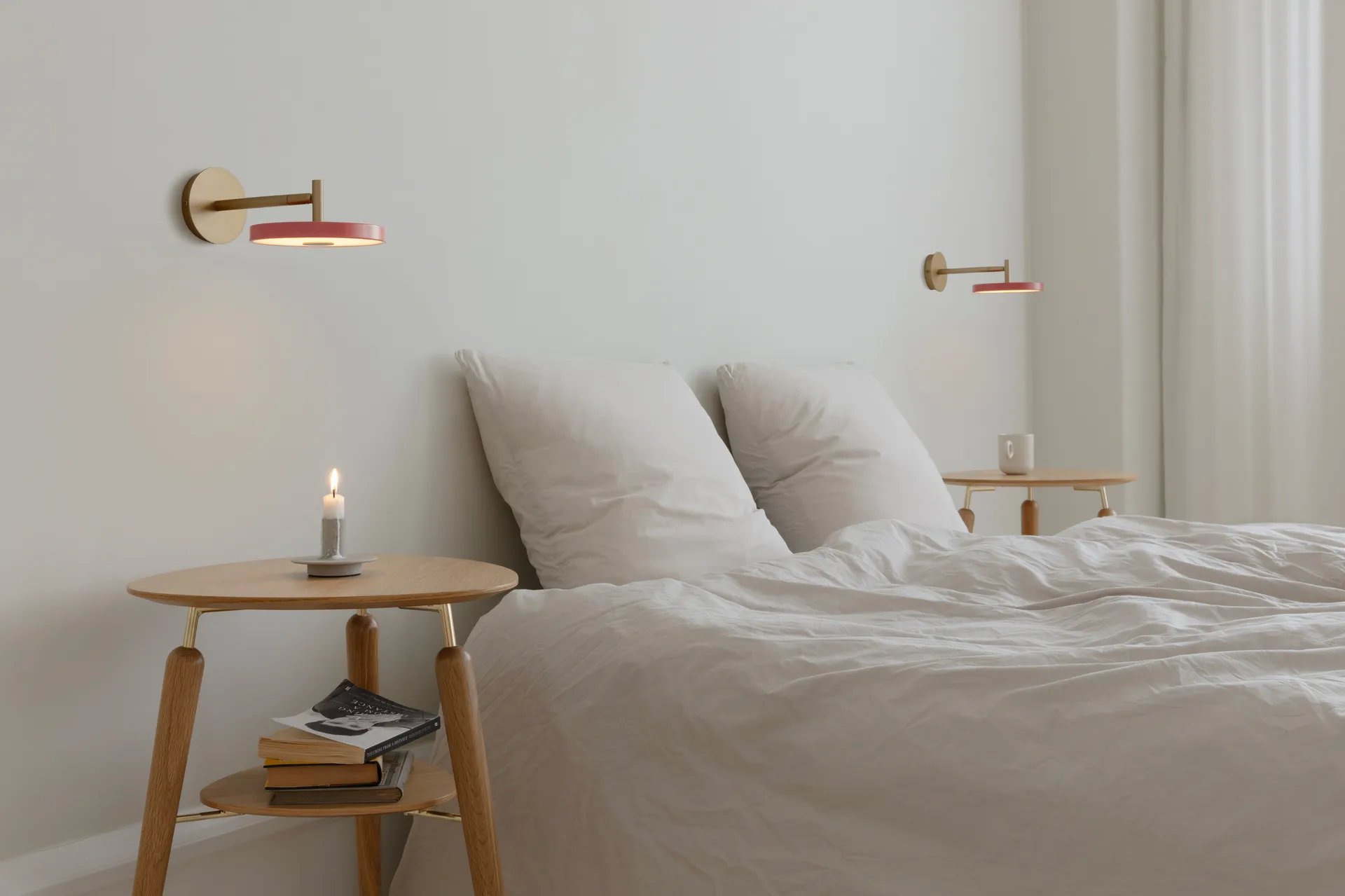 Asteria Wall wandlamp, Short, Nuance rose-brass Umage