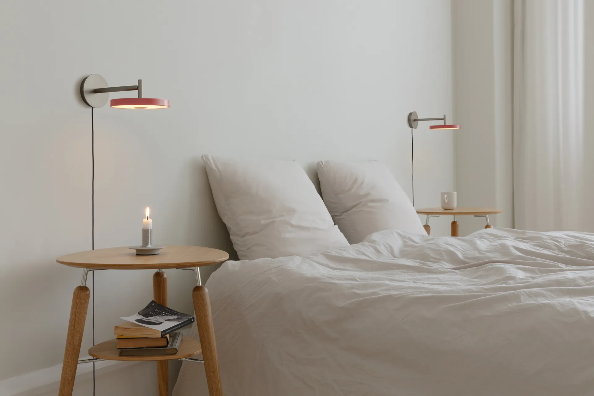 Asteria Wall wandlamp, Short, Nuance rose-chrome Umage