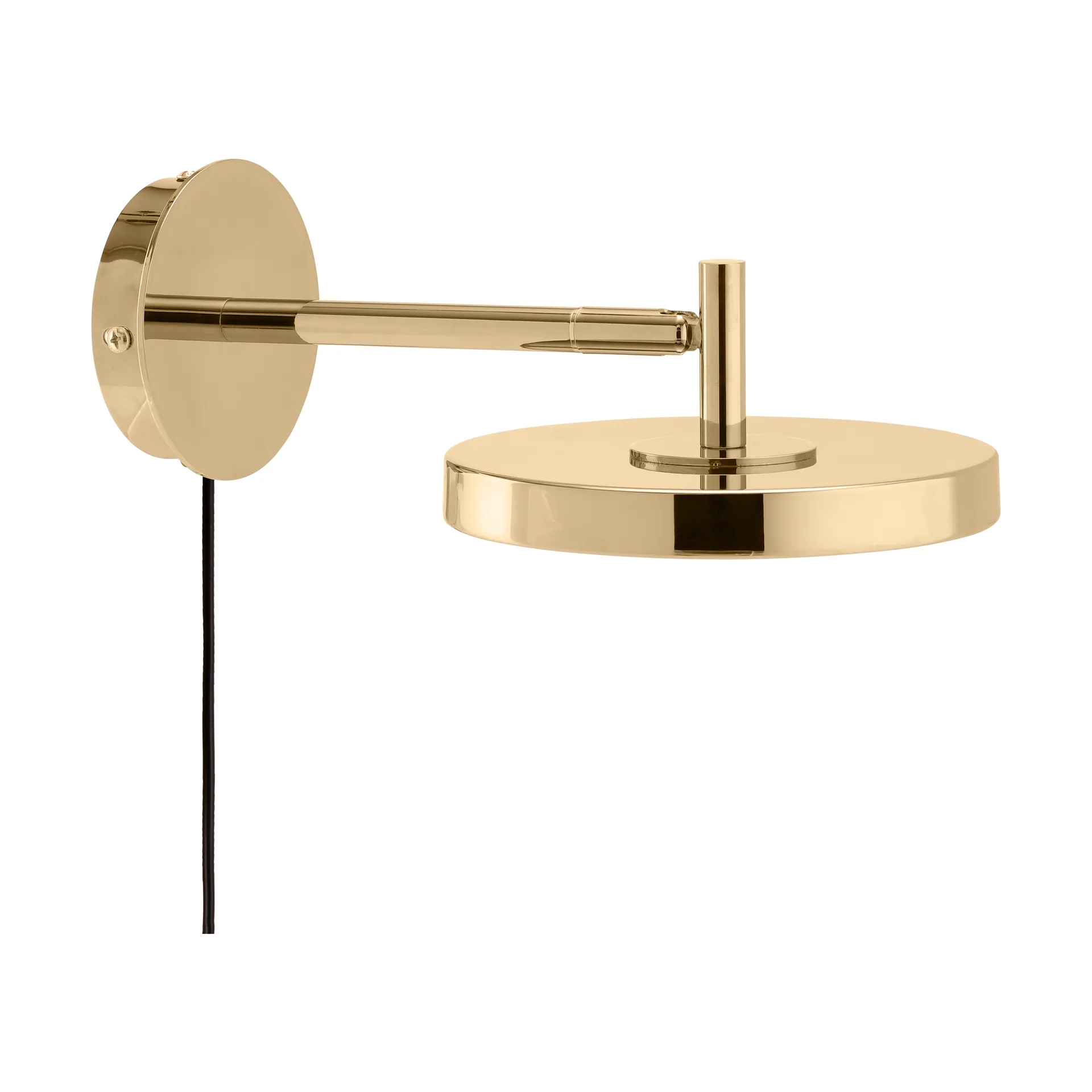 Asteria Wall wandlamp, Short, Polished brass Umage