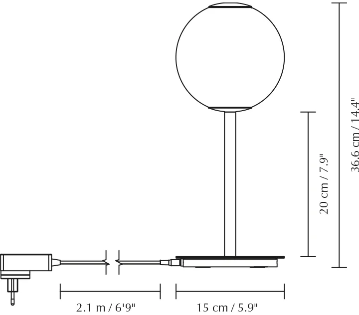 Audrey Table tafellamp, Verguld messing Umage