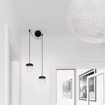 Cannonball plafondkap met 2 snoeren - zwart - Umage