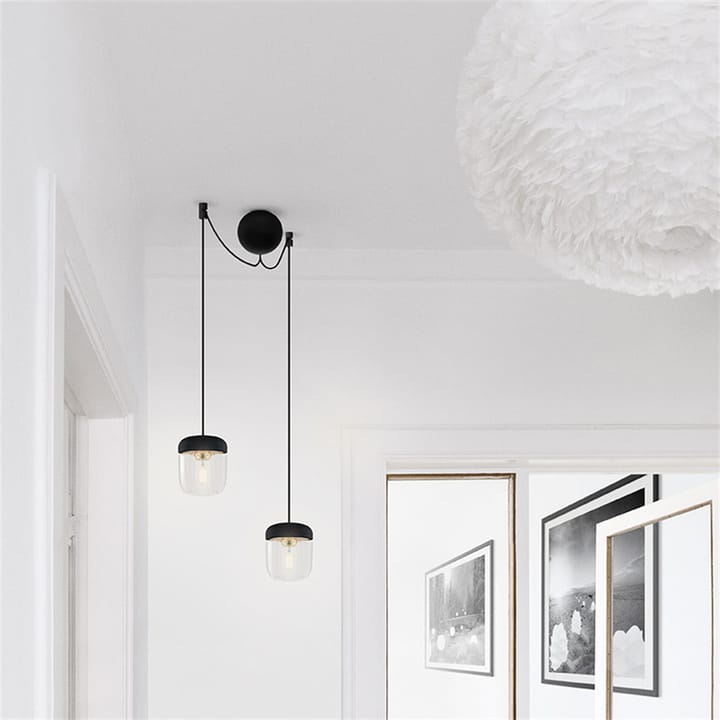 Cannonball plafondkap met 2 snoeren, zwart Umage