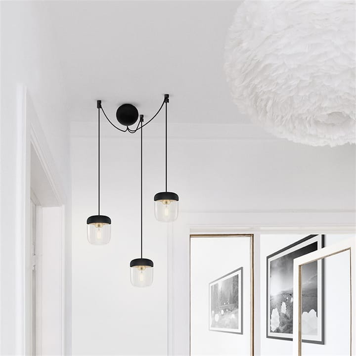 Cannonball plafondkap met 2 snoeren, zwart Umage