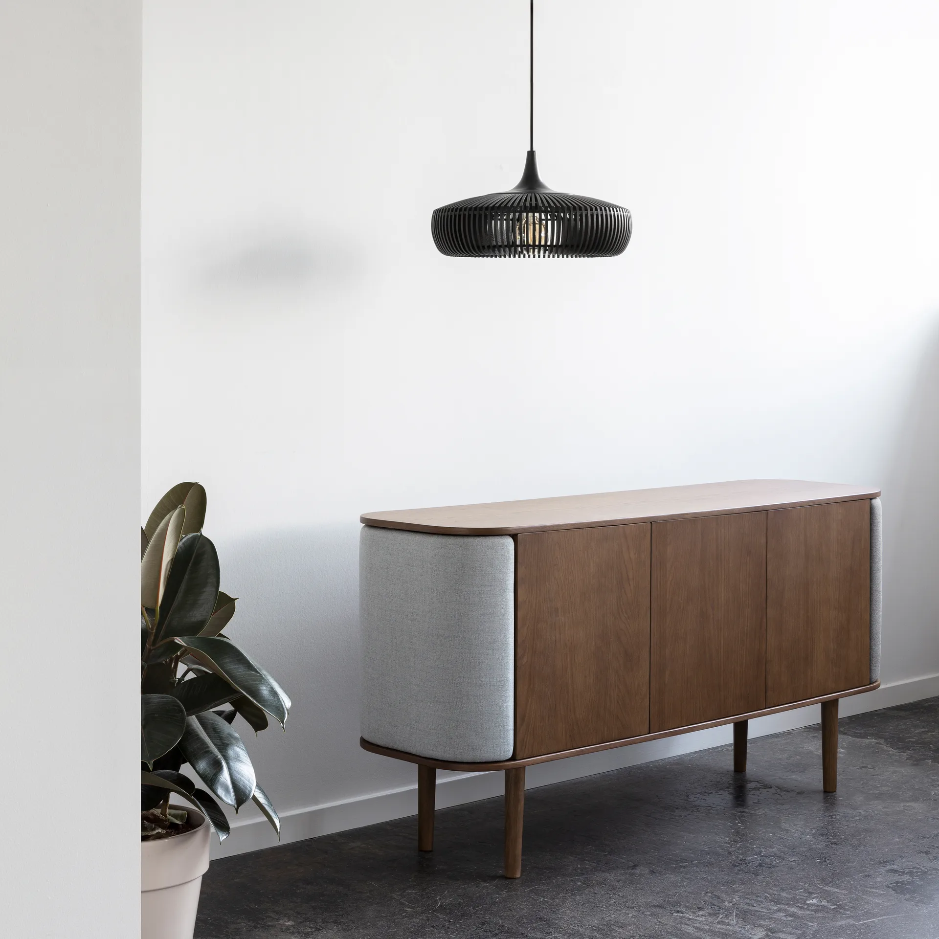 Clava Dine Wood lampenkap Ø43 cm, Black Umage