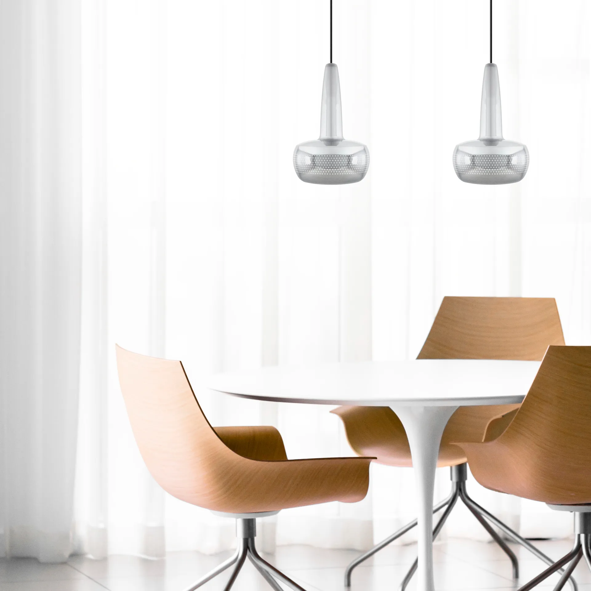 Clava plafondlamp Ø21,5 cm, Gepolijst staal Umage