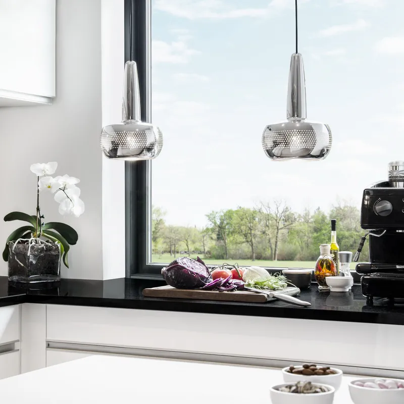 Clava plafondlamp Ø21,5 cm, Gepolijst staal Umage