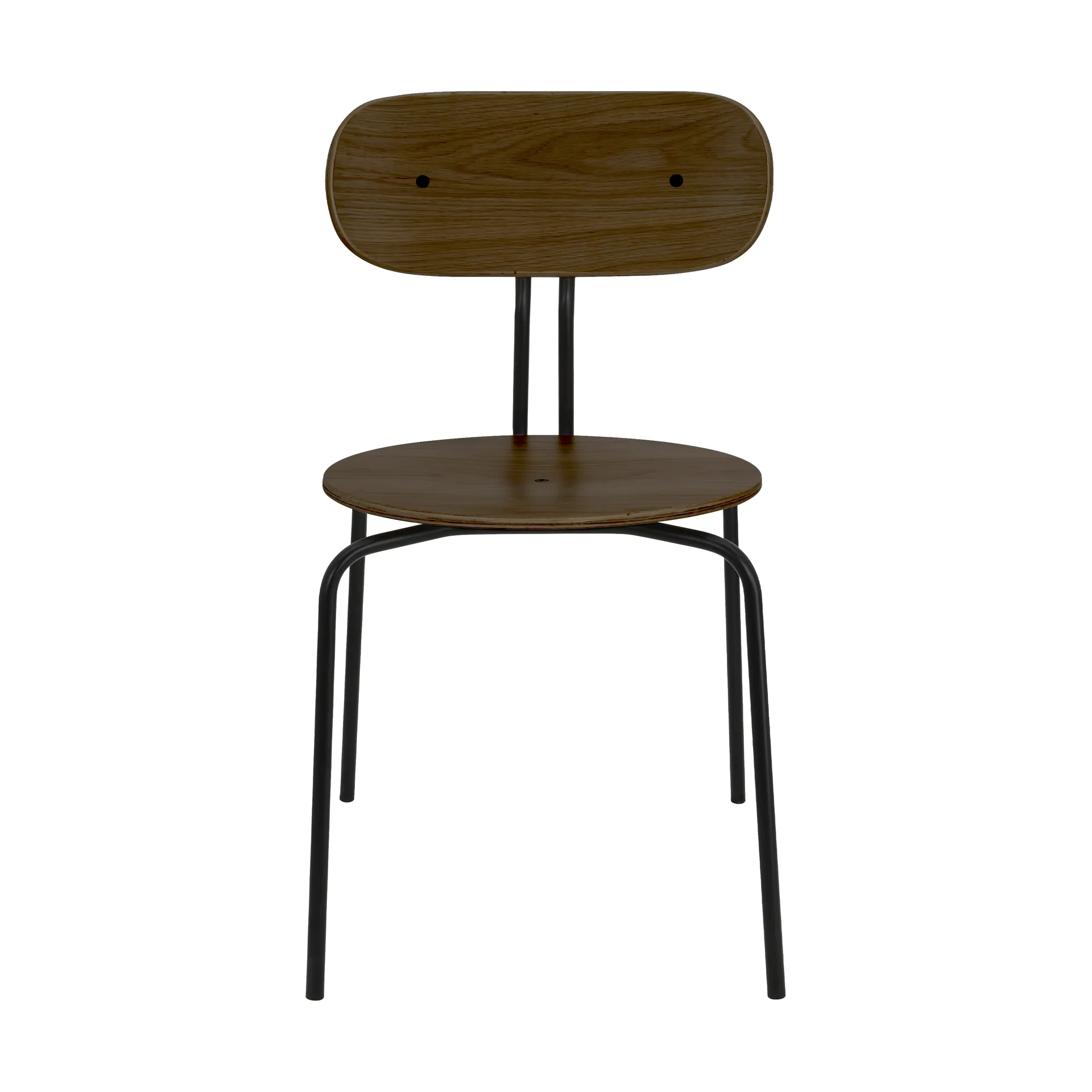 Curious stoel, Gerookt eiken-Black legs Umage