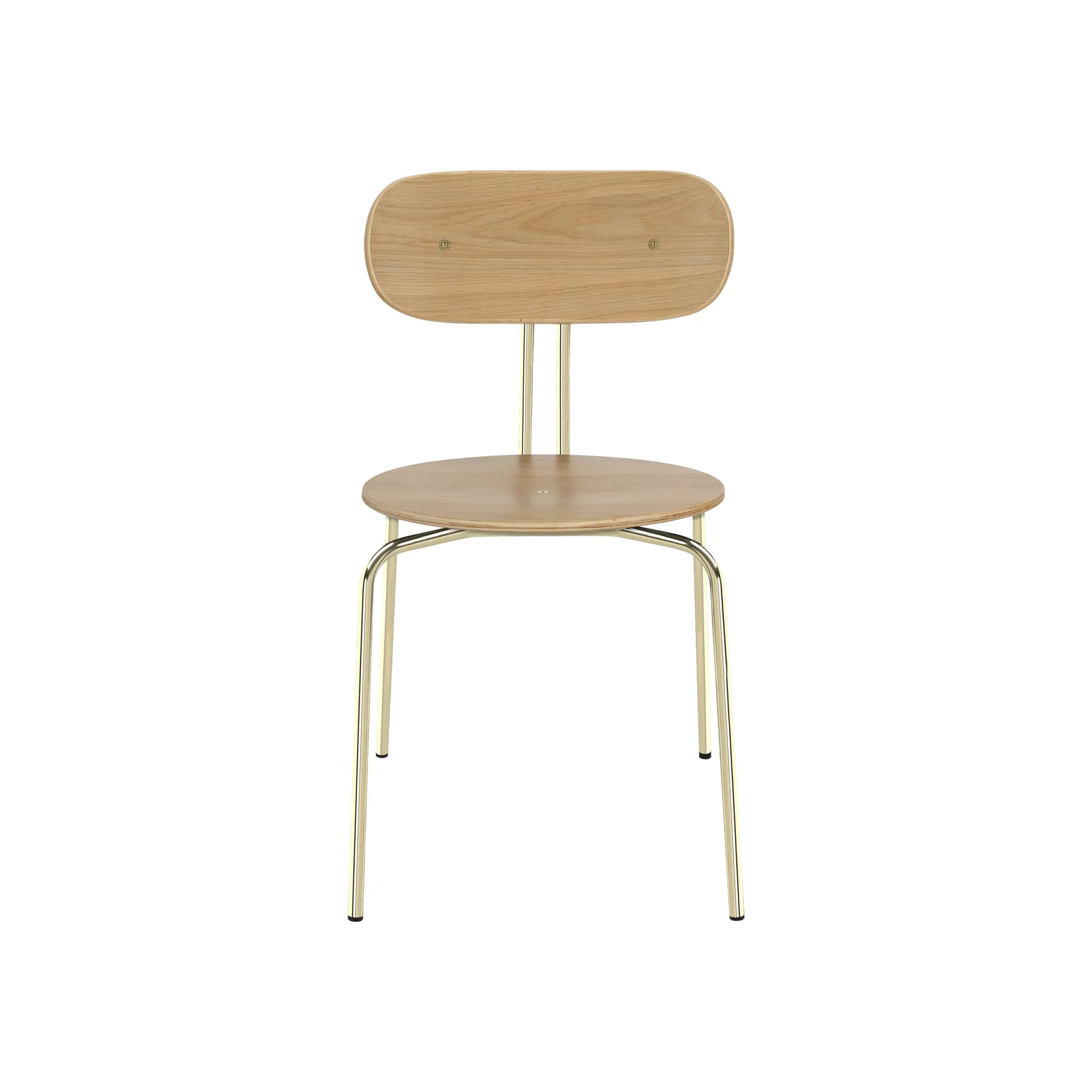 Curious stoel, Oak-brass legs Umage
