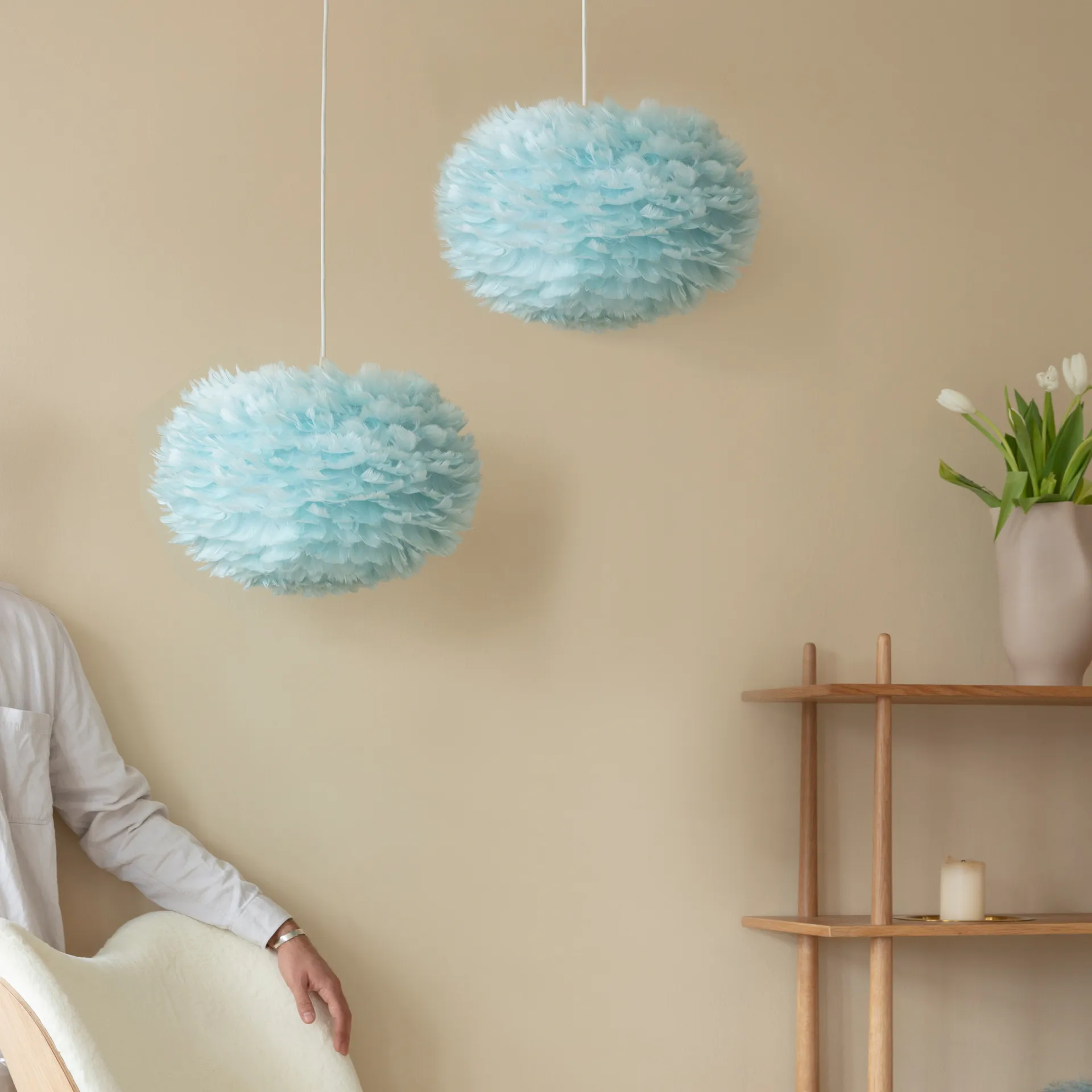 Eos lamp lichtblauw, Medium Ø45 cm Umage