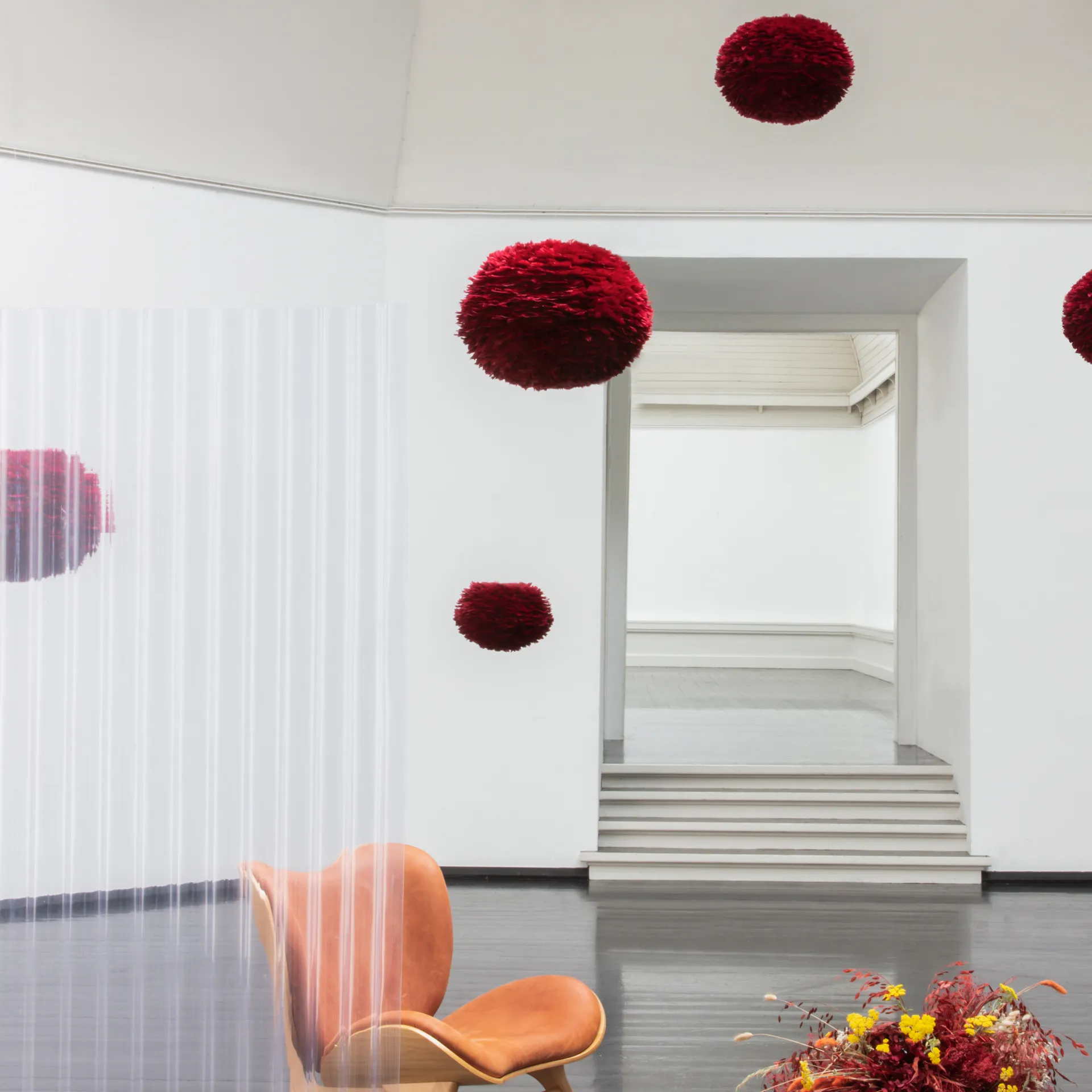 Eos lamp rood, Large Ø65 cm Umage