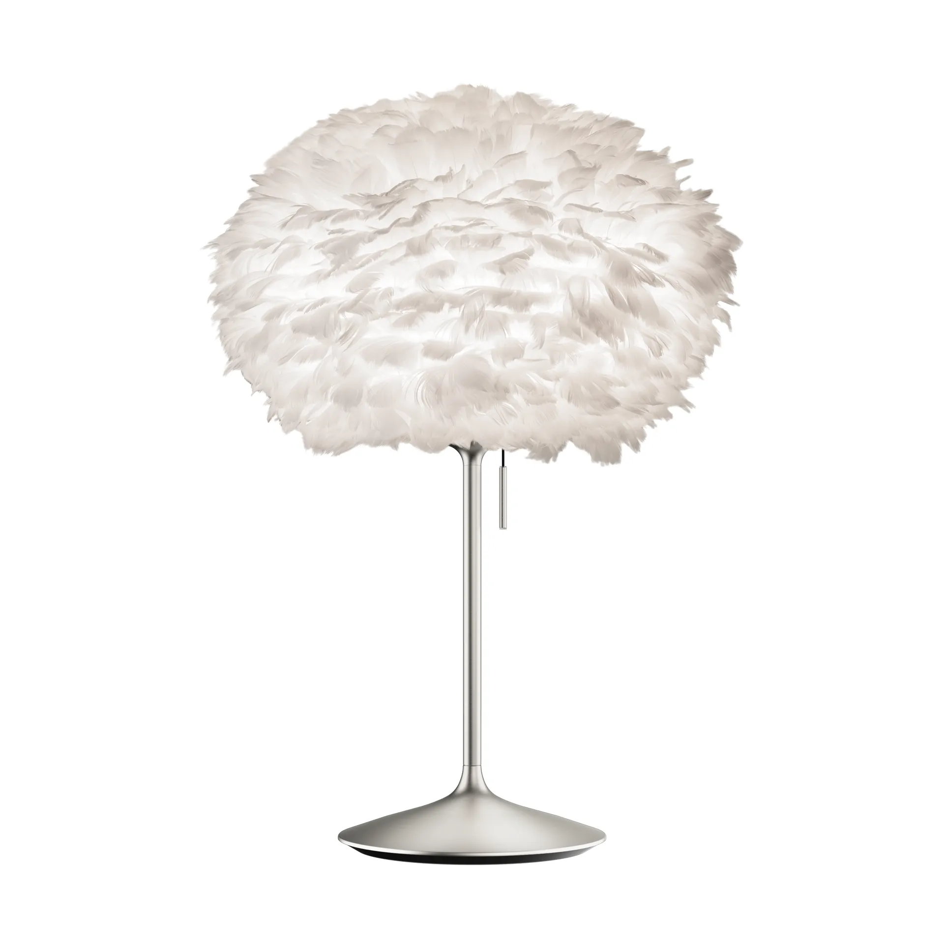 Eos tafellamp medium, Wit-Geborsteld staal Umage