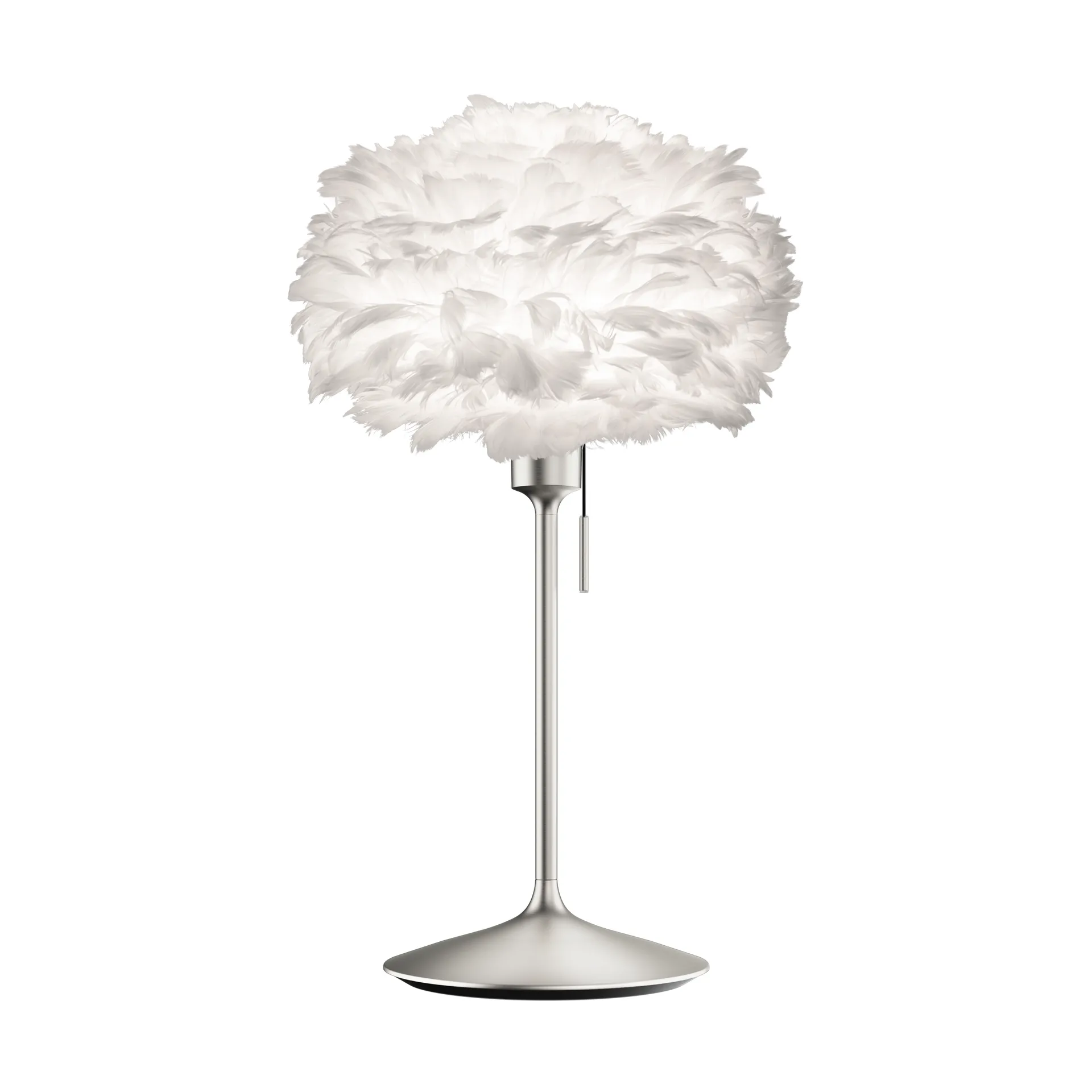 Eos tafellamp mini, Wit-Geborsteld staal Umage