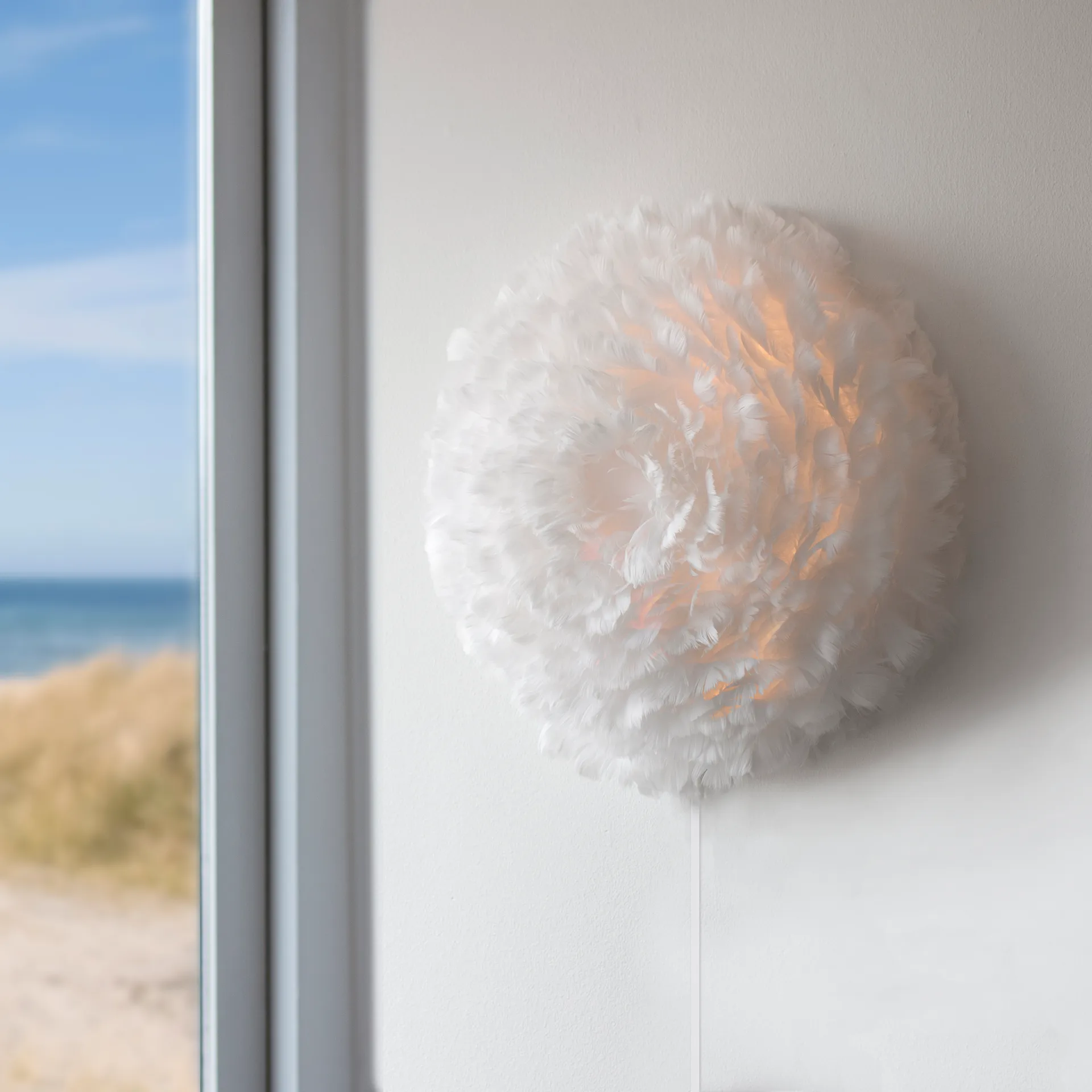 Eos Up plafondlamp wit, 40 cm. Umage