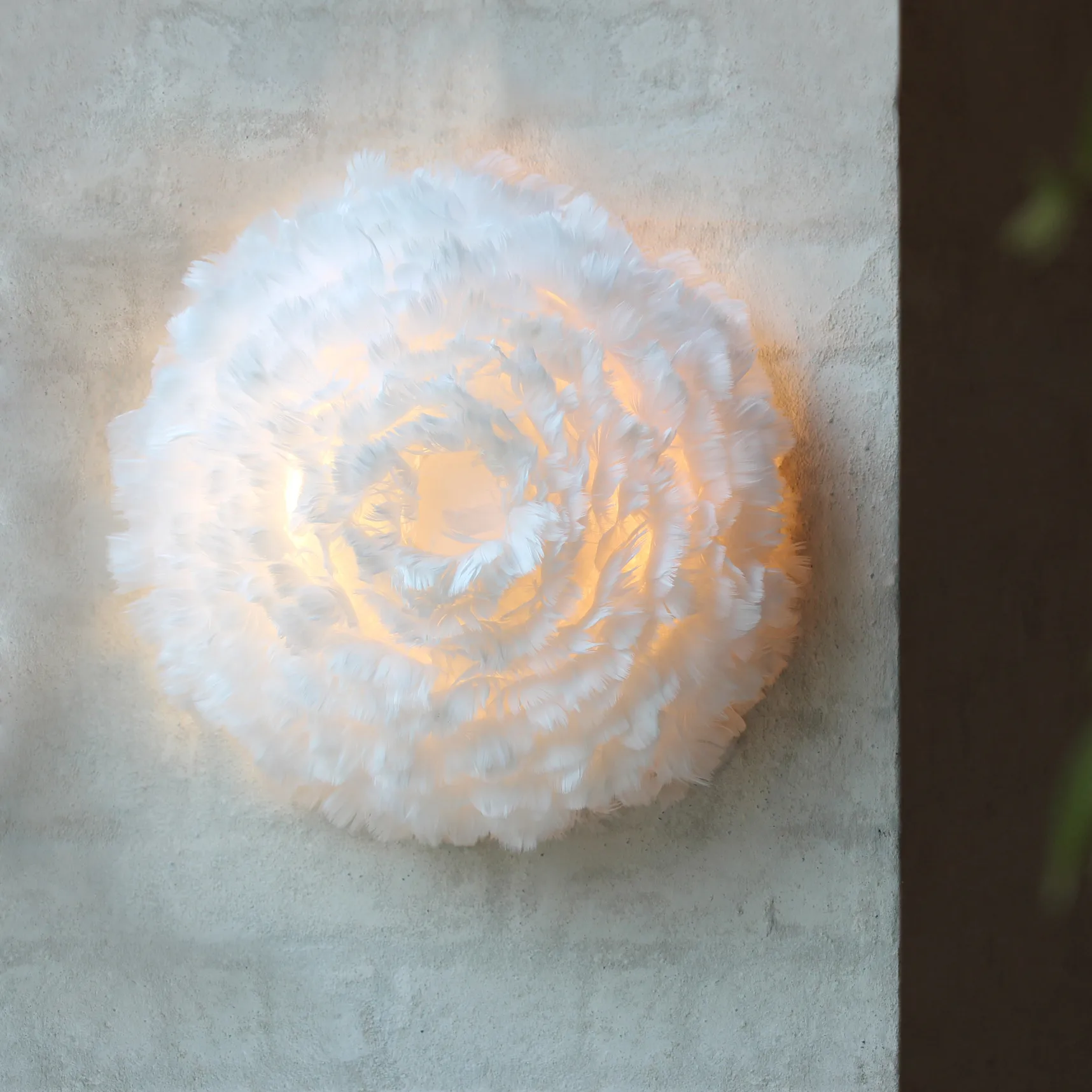 Eos Up plafondlamp wit, 40 cm. Umage