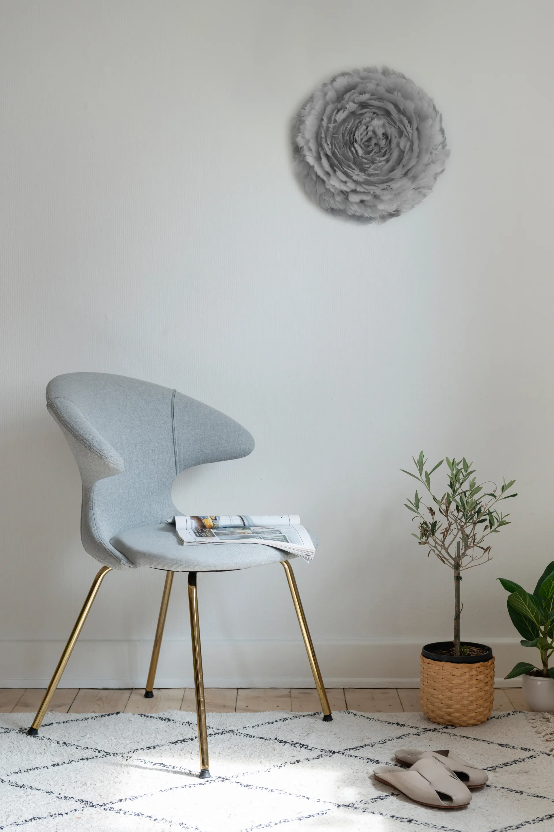 Eos Up plafonnière grijs, 45 cm Umage