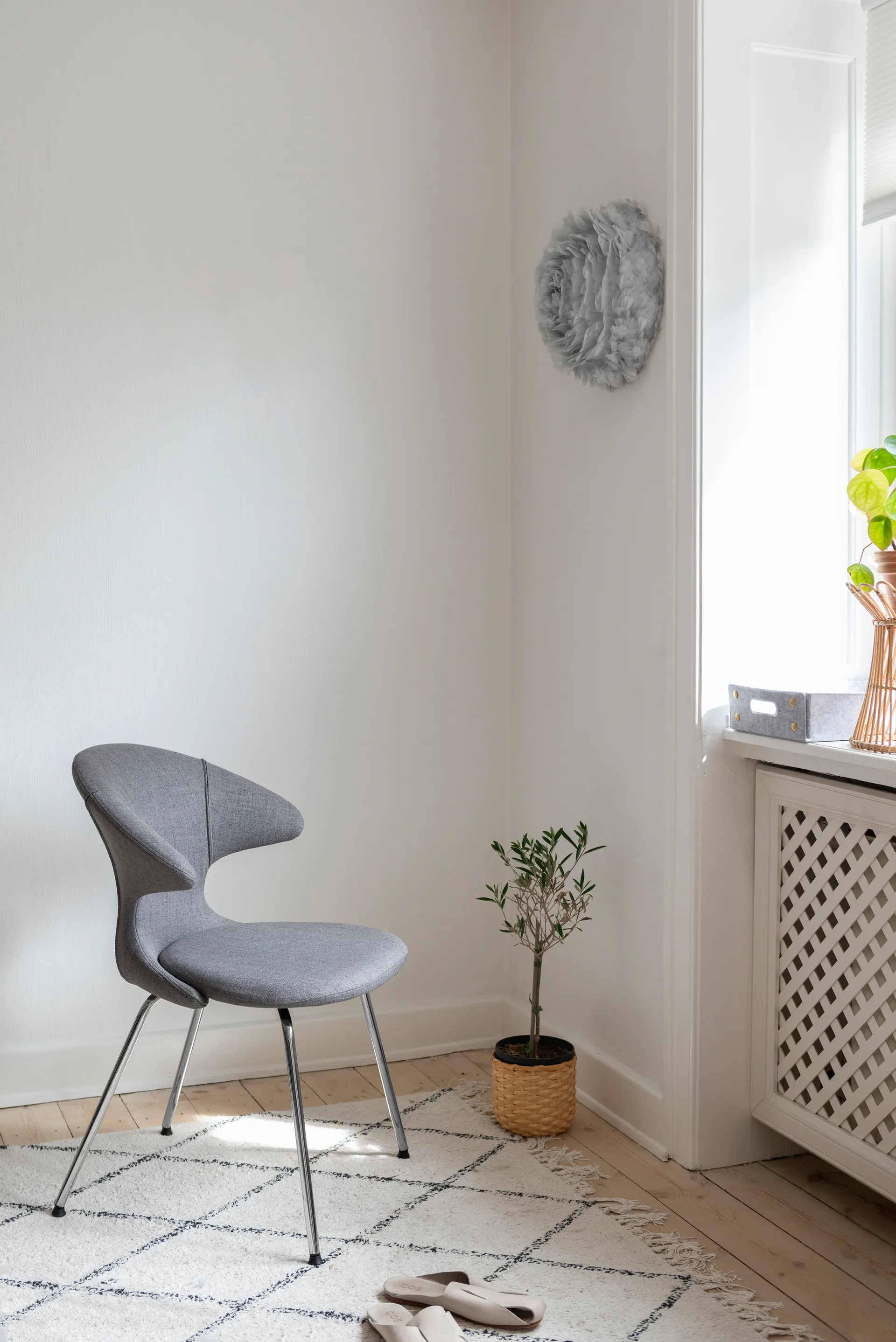 Eos Up plafonnière grijs, 45 cm Umage