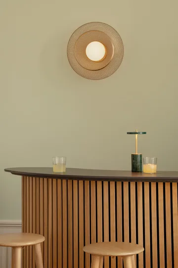 Faraday Up medium plafond - Geborsteld Messing - Umage