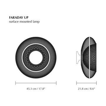 Faraday Up medium plafond - Geborsteld Messing - Umage