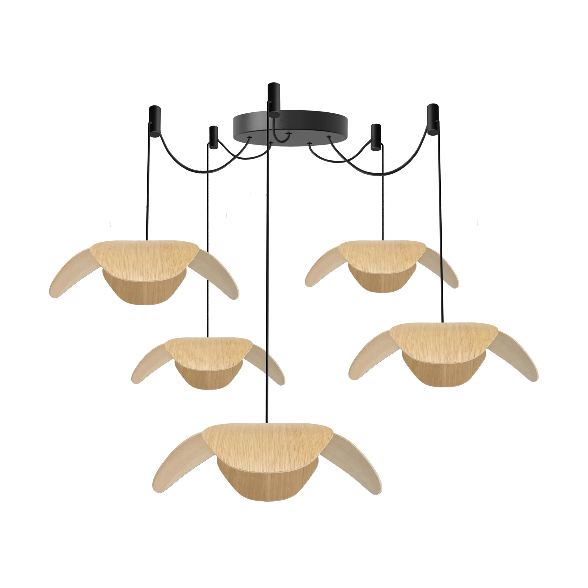 Forget Me Not hanglamp large, Eik-cluster 5 Umage