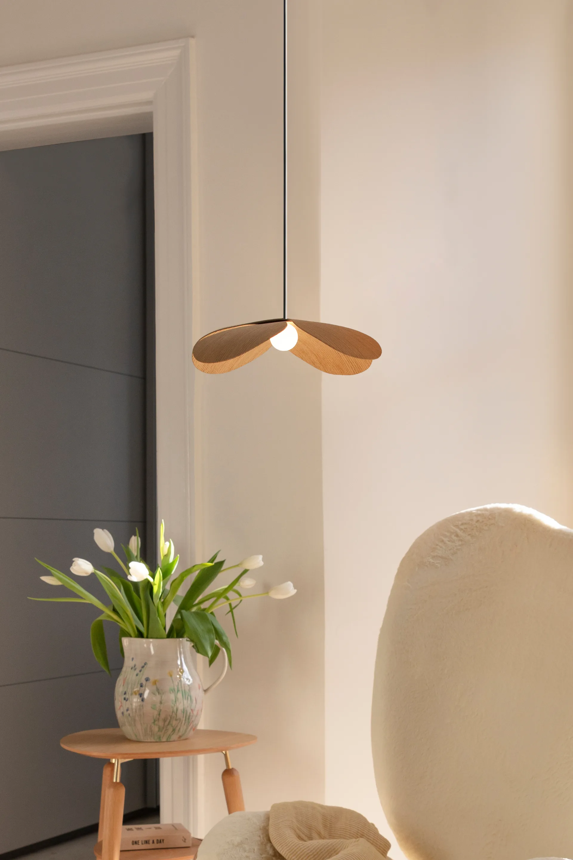 Forget Me Not hanglamp mini, Eikenhout Umage